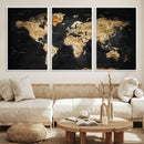 World Map Canvas Wall Art with Famous Landmarks – Framed by MyGreatCanvas | Canvas Wall Art Prints | Photo Prints & Wall Decor