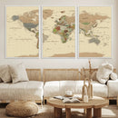 Extra Large World Map Canvas Print – Detailed Map of the by MyGreatCanvas | Canvas Wall Art Prints | Photo Prints & Wall Decor