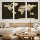 World Map Canvas Print – Framed World Map Wall Art for