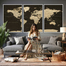 World Map Canvas Print – Framed World Map Wall Art for