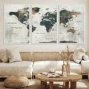 World Map Canvas Print – Framed Travel Map Wall Art for by MyGreatCanvas | Canvas Wall Art Prints | Photo Prints & Wall Decor