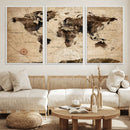 World Map Wall Art Canvas Print by MyGreatCanvas | Canvas Wall Art Prints | Photo Prints & Wall Decor