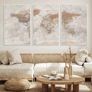 Detailed World Map Wall Art Canvas Print for Home and Office Decor by MyGreatCanvas | Canvas Wall Art Prints | Photo Prints & Wall Decor