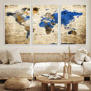 World Map Canvas Print – Colorful Abstract Travel Map, by MyGreatCanvas | Canvas Wall Art Prints | Photo Prints & Wall Decor