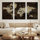 Blue World Map Canvas Wall Art – Framed Modern Travel Map by MyGreatCanvas | Canvas Wall Art Prints | Photo Prints & Wall Decor