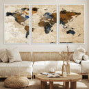 World Map Canvas Print – Framed Travel Map Wall Art for by MyGreatCanvas | Canvas Wall Art Prints | Photo Prints & Wall Decor