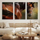 Majestic Brown Horse Wall Art Canvas Print – Framed