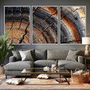 Abstract Tree Ring Wall Art Print – Natural Rustic Wood by MyGreatCanvas | Canvas Wall Art Prints | Photo Prints & Wall Decor