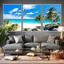 Barbados Beach Wall Art Canvas Print, Palm Tree Ocean by MyGreatCanvas | Canvas Wall Art Prints | Photo Prints & Wall Decor