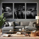 Boston Wall Art Canvas Print, Boston City Downtown Night by MyGreatCanvas | Canvas Wall Art Prints | Photo Prints & Wall Decor