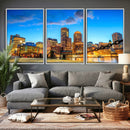 Boston Wall Art Canvas Print, Boston City Downtown Night by MyGreatCanvas | Canvas Wall Art Prints | Photo Prints & Wall Decor