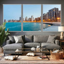 Chicago Wall Art Canvas Print, Chicago City Downtown Night by MyGreatCanvas | Canvas Wall Art Prints | Photo Prints & Wall Decor
