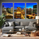 Chicago Wall Art Canvas Print - Chicago City Downtown Night by MyGreatCanvas | Canvas Wall Art Prints | Photo Prints & Wall Decor