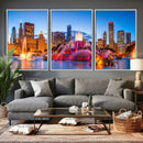 Chicago Wall Art Canvas Print, Chicago City Downtown Night by MyGreatCanvas | Canvas Wall Art Prints | Photo Prints & Wall Decor