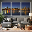 Chicago Wall Art Canvas Print - Chicago City Downtown Night by MyGreatCanvas | Canvas Wall Art Prints | Photo Prints & Wall Decor