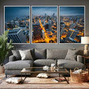 Chicago Wall Art Canvas Print - Chicago City Downtown Night by MyGreatCanvas | Canvas Wall Art Prints | Photo Prints & Wall Decor