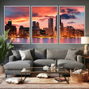 Chicago Wall Art Canvas Print - Chicago City Downtown Night by MyGreatCanvas | Canvas Wall Art Prints | Photo Prints & Wall Decor