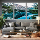 Alpine Mountain Lake Wall Art Canvas Print – Turquoise by MyGreatCanvas | Canvas Wall Art Prints | Photo Prints & Wall Decor