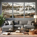 Snowy Mountain Landscape Wall Art Canvas Print, Alpine Pine by MyGreatCanvas | Canvas Wall Art Prints | Photo Prints & Wall Decor