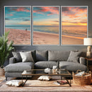 Beach Walk Wall Art Canvas Print – Soft Coastal Photography by MyGreatCanvas | Canvas Wall Art Prints | Photo Prints & Wall Decor