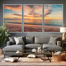 Sunset Beach Wall Art Canvas Print – Soft Coastal by MyGreatCanvas | Canvas Wall Art Prints | Photo Prints & Wall Decor