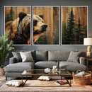 Grizzly Bear Wall Art Canvas Print, Rustic Wildlife Bear by MyGreatCanvas | Canvas Wall Art Prints | Photo Prints & Wall Decor