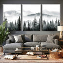 Misty Pine Forest Mountain Landscape Wall Art Canvas Print by MyGreatCanvas | Canvas Wall Art Prints | Photo Prints & Wall Decor