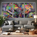 Graffiti Football Helmets Wall Art Canvas Print, Urban by MyGreatCanvas | Canvas Wall Art Prints | Photo Prints & Wall Decor