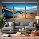 Fishing Boats Wall Art Canvas Print, Coastal Boat Beach by MyGreatCanvas | Canvas Wall Art Prints | Photo Prints & Wall Decor