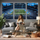 Detroit Lions Stadium Wall Art Canvas Print, Football Field