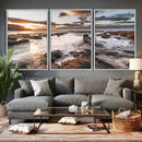 Rocky Coast Ocean Sunset Wall Art Canvas Print, Dramatic by MyGreatCanvas | Canvas Wall Art Prints | Photo Prints & Wall Decor