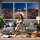 Oklahoma Sooners Memorial Stadium Wall Art Canvas Print,