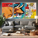 Basquiat Style Bull Graffiti Wall Art Canvas Print, Street by MyGreatCanvas | Canvas Wall Art Prints | Photo Prints & Wall Decor