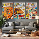 Basquiat Style Bull Graffiti Wall Art Canvas Print, Street by MyGreatCanvas | Canvas Wall Art Prints | Photo Prints & Wall Decor