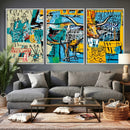 Basquiat Style Bird Bull Graffiti Wall Art Canvas Print, by MyGreatCanvas | Canvas Wall Art Prints | Photo Prints & Wall Decor