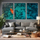 Turquoise Ocean Boat Wall Art Canvas Print by MyGreatCanvas | Canvas Wall Art Prints | Photo Prints & Wall Decor