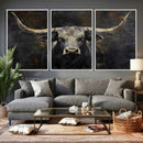 Rustic Longhorn Bull Wall Art Canvas Print – Vintage Western by MyGreatCanvas | Canvas Wall Art Prints | Photo Prints & Wall Decor