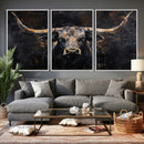 Abstract Longhorn Bull Wall Art Canvas Print – Rustic by MyGreatCanvas | Canvas Wall Art Prints | Photo Prints & Wall Decor