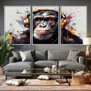 Dj Monkey Wall Art Canvas Print – Colorful Pop Art Banksy by MyGreatCanvas | Canvas Wall Art Prints | Photo Prints & Wall Decor