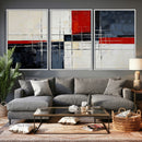 Navy Red Abstract Wall Art Canvas Print, Modern Luxury by MyGreatCanvas | Canvas Wall Art Prints | Photo Prints & Wall Decor