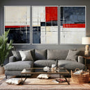 Navy Red Abstract Wall Art Canvas Print, Modern Luxury by MyGreatCanvas | Canvas Wall Art Prints | Photo Prints & Wall Decor