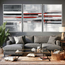 Gray Red Abstract Wall Art Canvas Print, Modern Abstract by MyGreatCanvas | Canvas Wall Art Prints | Photo Prints & Wall Decor