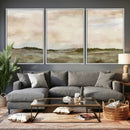 Muted Watercolor Hill Landscape Print — Beige Taupe Cloudy by MyGreatCanvas | Canvas Wall Art Prints | Photo Prints & Wall Decor