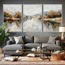 Neutral Abstract Lake Landscape Wall Art Canvas Print by MyGreatCanvas | Canvas Wall Art Prints | Photo Prints & Wall Decor