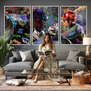 Graffiti Baseball Player Street Art Wall Art Canvas Print