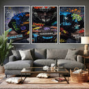 Graffiti American Football Player Street Art Wall Art Canvas by MyGreatCanvas | Canvas Wall Art Prints | Photo Prints & Wall Decor