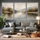 Neutral Abstract River Landscape Wall Art Canvas Print by MyGreatCanvas | Canvas Wall Art Prints | Photo Prints & Wall Decor