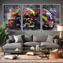 Graffiti American Football Helmet Street Art Wall Art Canvas by MyGreatCanvas | Canvas Wall Art Prints | Photo Prints & Wall Decor