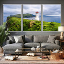 Coastal Lighthouse Wall Art Canvas Print, Cliffside Ocean by MyGreatCanvas | Canvas Wall Art Prints | Photo Prints & Wall Decor