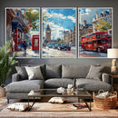 London City Street Wall Art Canvas Print, Big Ben & Red Bus by MyGreatCanvas | Canvas Wall Art Prints | Photo Prints & Wall Decor